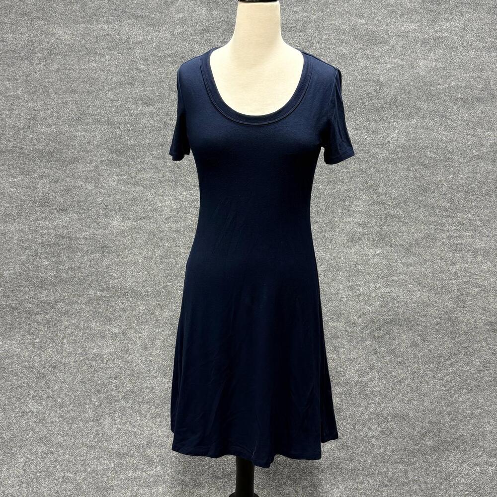 Premise Dresses Dress Womens M Navy Scoop Neck Swing T Shirt Knee Length Jersey